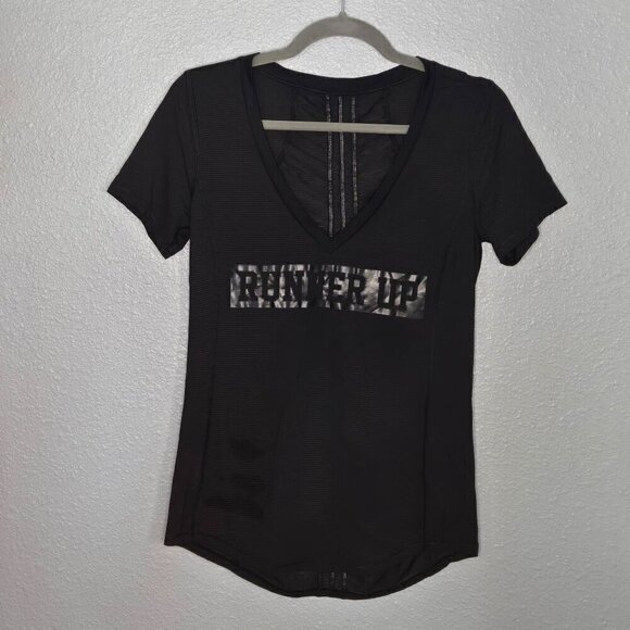 Lululemon Runner Up Short Sleeve - 6 Black - Picture 4 of 6